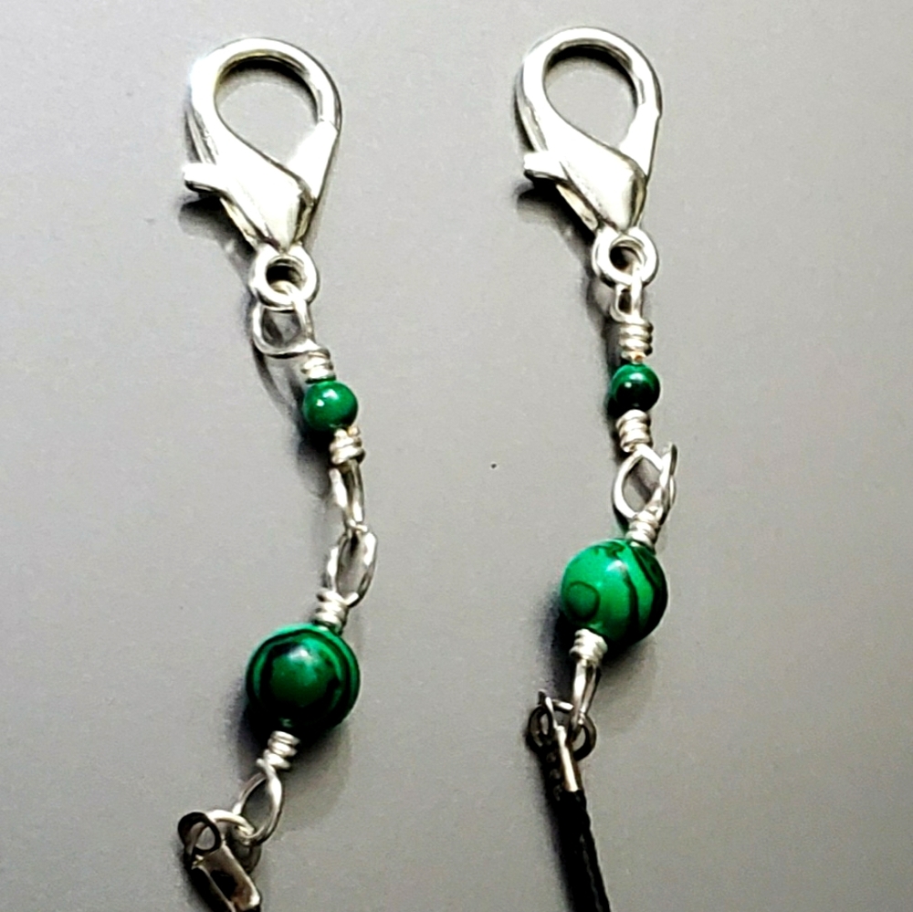 Malachite Face Mask Chain